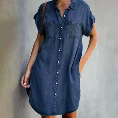 Camilla | Stilig Denim Skjortekjole