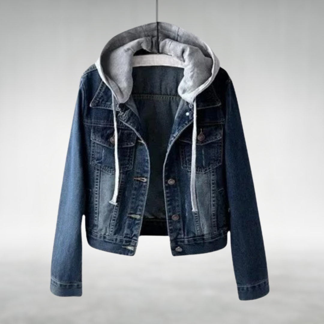 Maja™ | Casual Jeansjakke med Hætte
