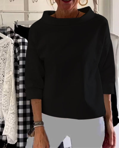 Karen™ | Enkel og Stilren Hvid Bluse