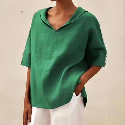 Agnete™ | Afslappet V-Hals Bluse