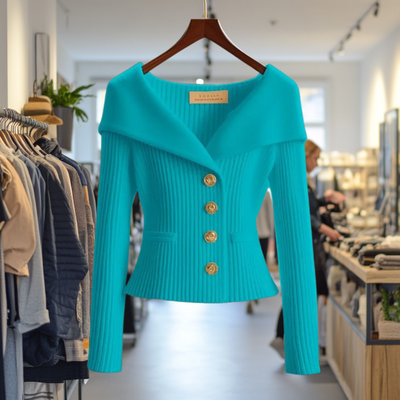 Minea™ | Blød Cardigan med Fremhævende Snit