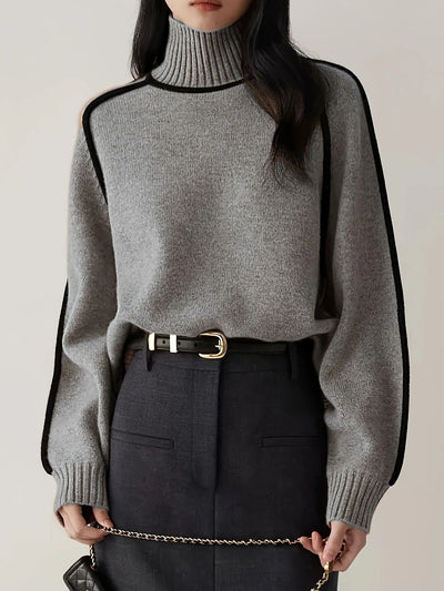 Emilie™ | Oversized Sweater med Kontrast-Syninger
