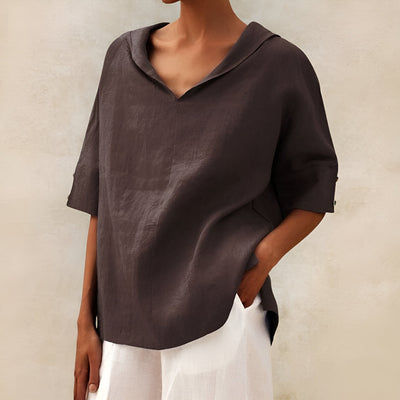 Agnete™ | Afslappet V-Hals Bluse
