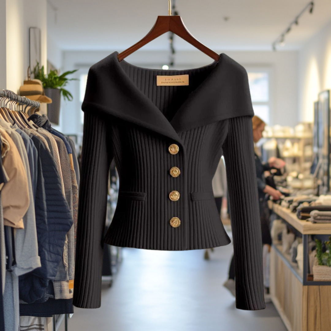 Minea™ | Blød Cardigan med Fremhævende Snit