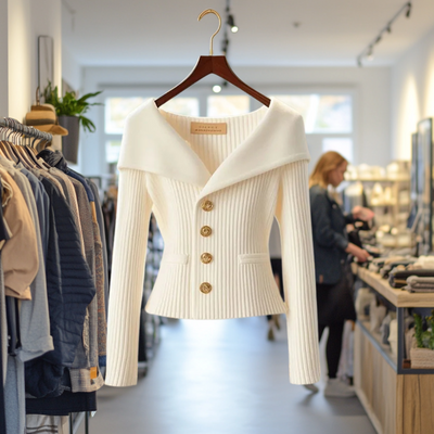 Minea™ | Blød Cardigan med Fremhævende Snit