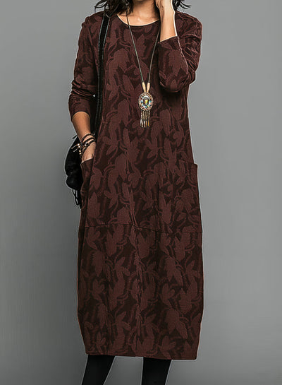 Cassie™ - Casual Rund Hals Vinterkjole