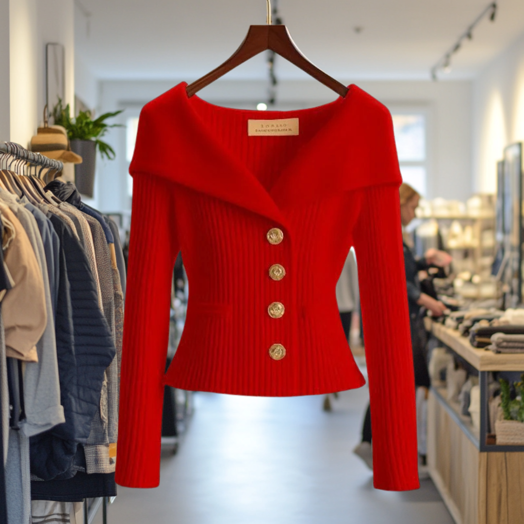 Minea™ | Blød Cardigan med Fremhævende Snit