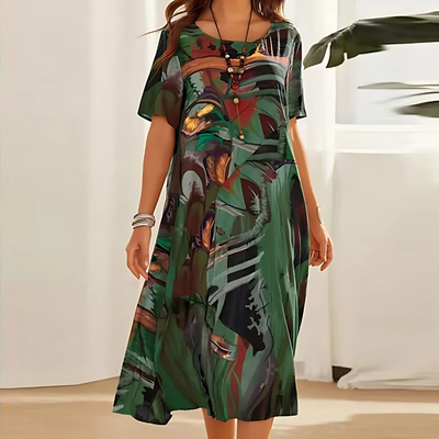 Filomena | Stilfuld Abstract Print Kjole