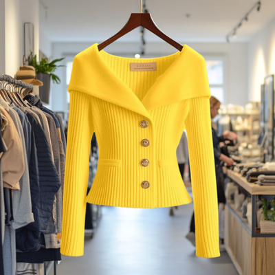 Minea™ | Blød Cardigan med Fremhævende Snit