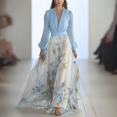 Dolores | Elegant Blomstret Maxikjole