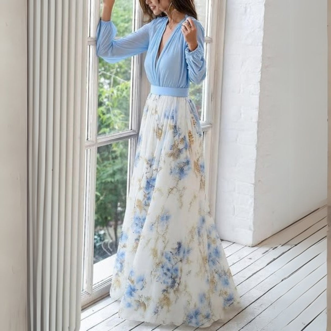 Dolores | Elegant Blomstret Maxikjole