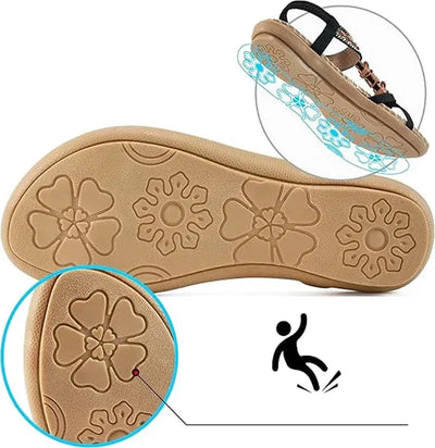 Luna | Elegante sandaler med blomster og sommerfugledetalje
