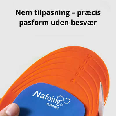 Sæt med ortopædiske indlægssåler med støtte