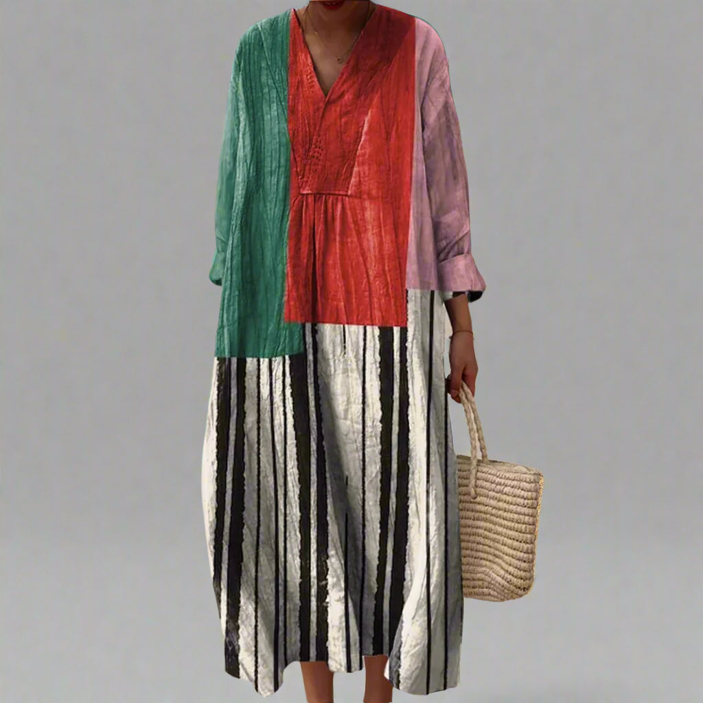 Lia™ | Stilfuld Geometrisk Kjole