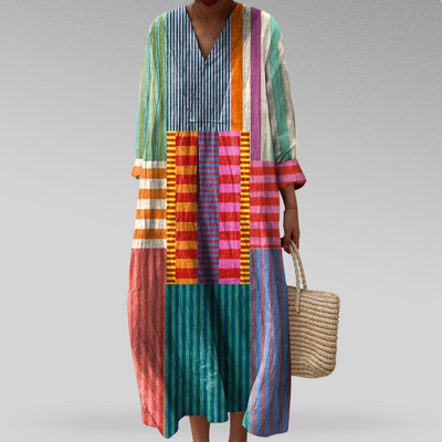 Lia™ | Stilfuld Geometrisk Kjole