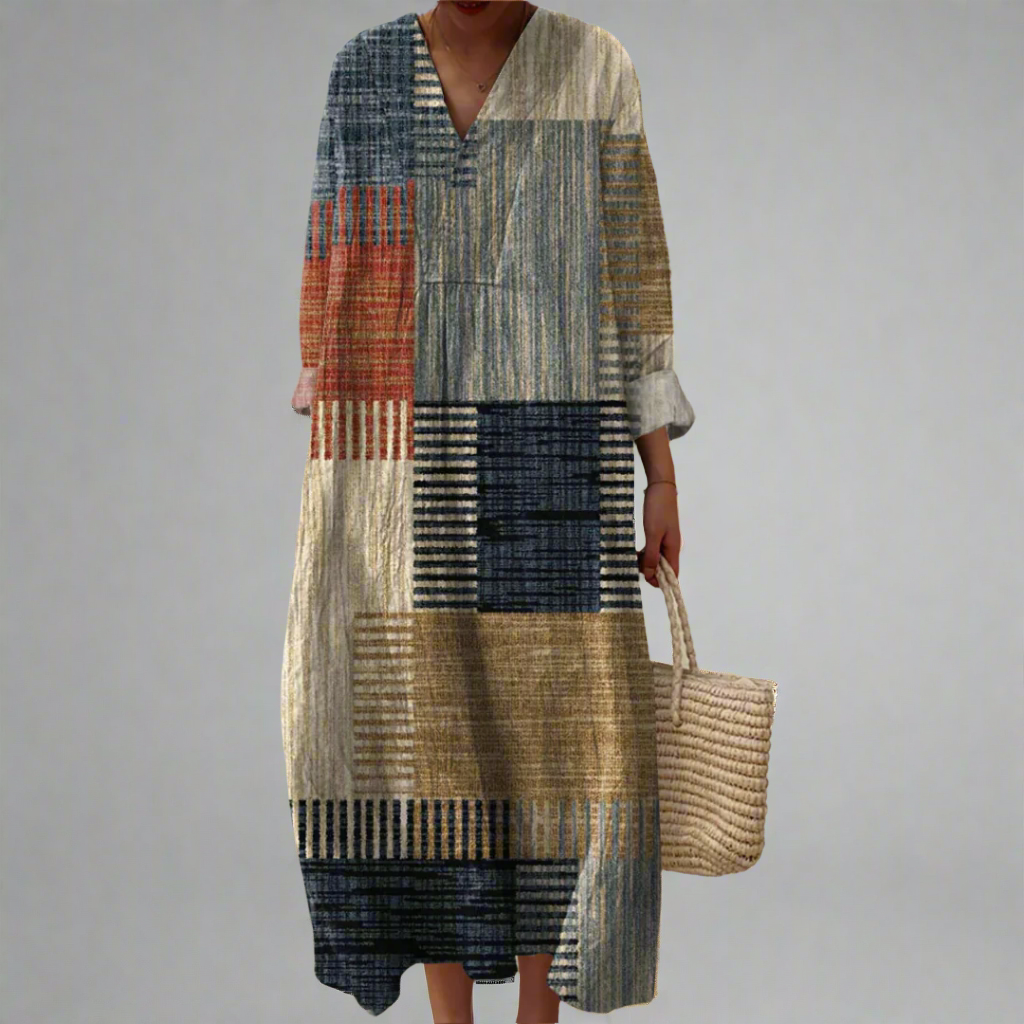 Lia™ | Stilfuld Geometrisk Kjole