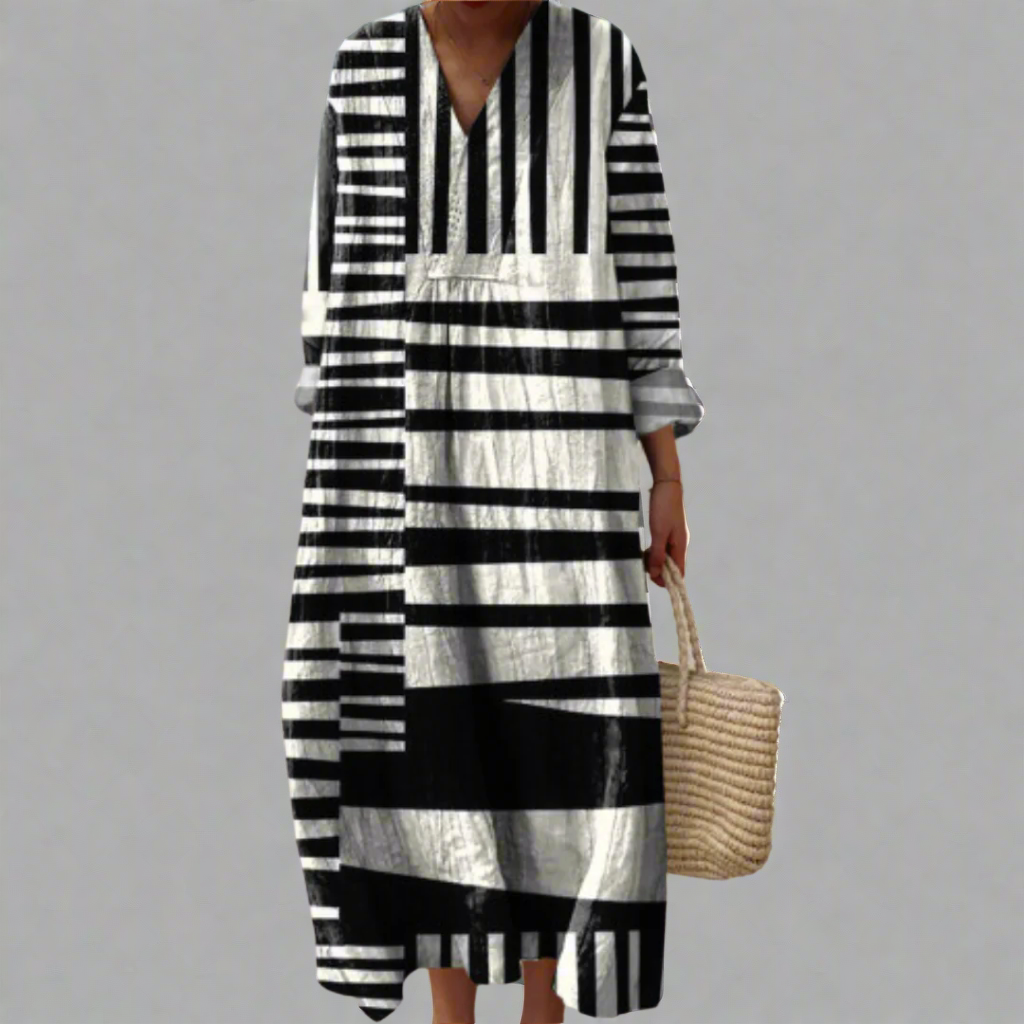 Lia™ | Stilfuld Geometrisk Kjole