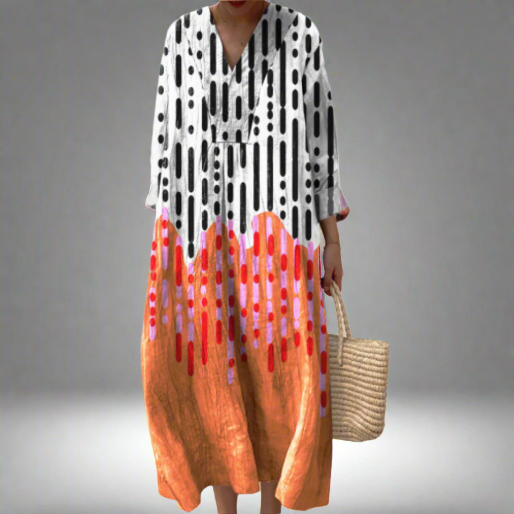 Lia™ | Stilfuld Geometrisk Kjole