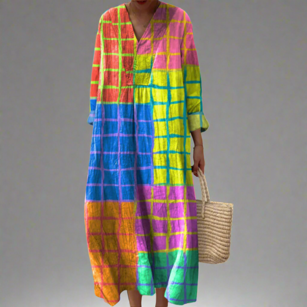 Lia™ | Stilfuld Geometrisk Kjole