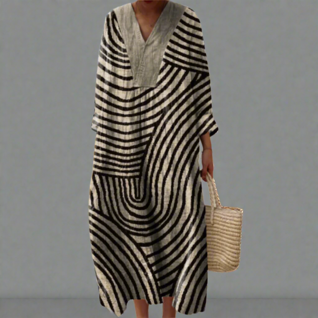 Lia™ | Stilfuld Geometrisk Kjole