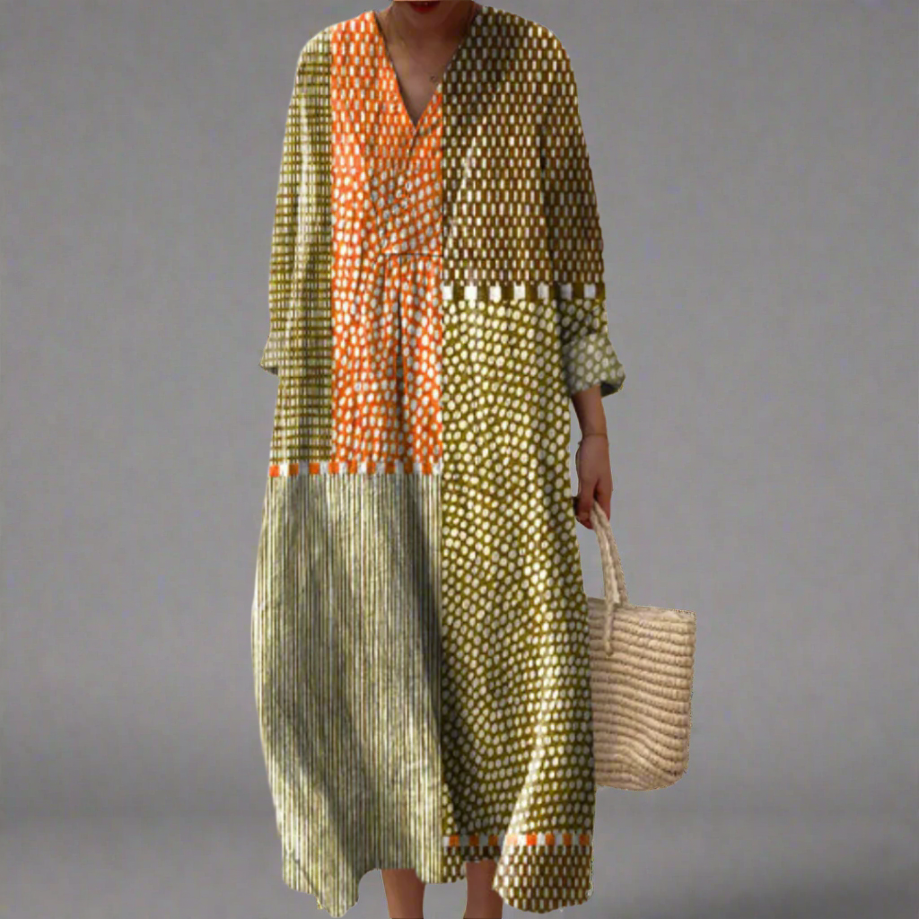 Lia™ | Stilfuld Geometrisk Kjole