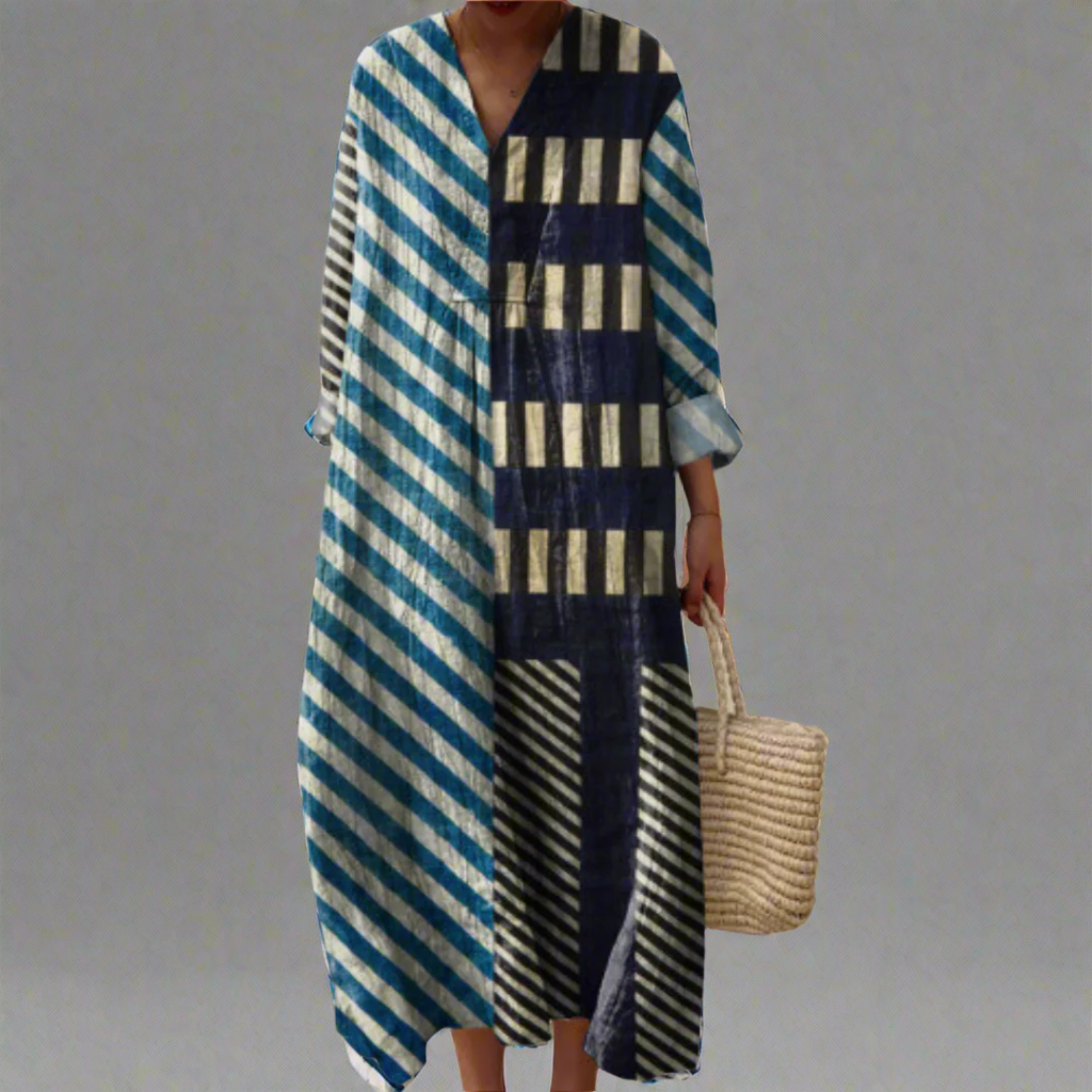 Lia™ | Stilfuld Geometrisk Kjole