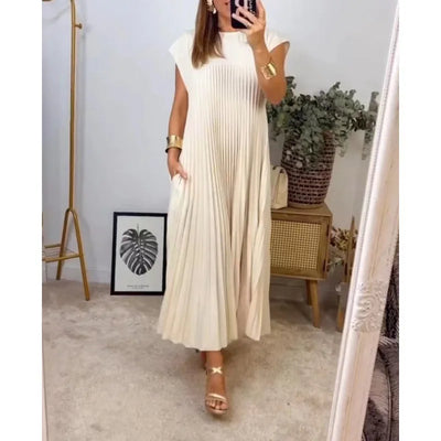 Tamara | Elegant Plisseret Maxikjole
