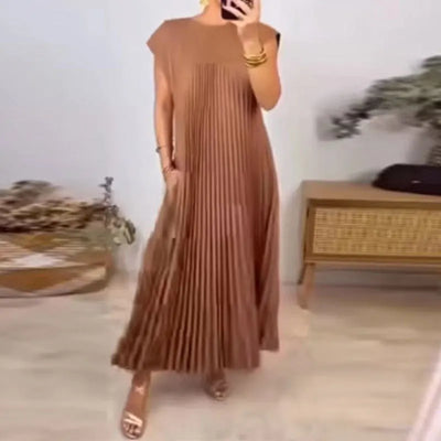 Tamara | Elegant Plisseret Maxikjole
