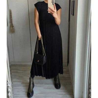 Tamara | Elegant Plisseret Maxikjole