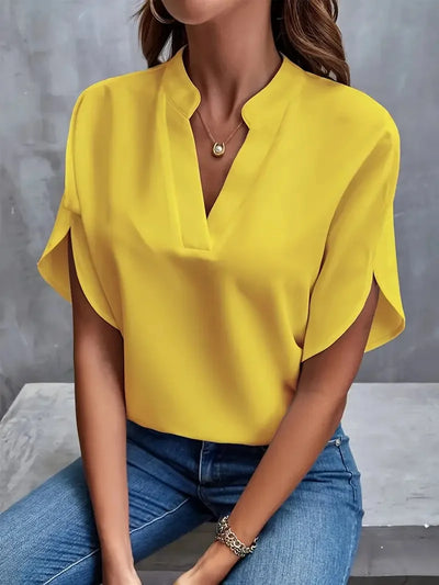 Asta™ | Blød og Elegant V-hals Bluse