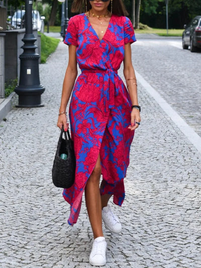 Tina | Blomster Wrap Kjole