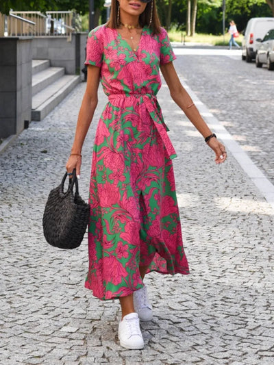 Tina | Blomster Wrap Kjole