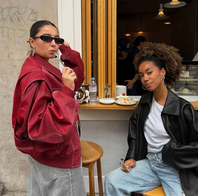 Faye™ - Oversized Læderjakke