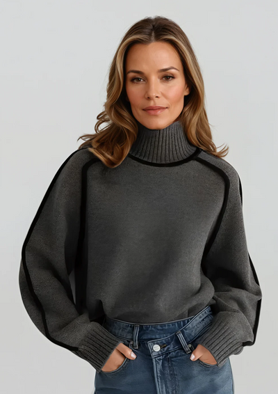 Emilie™ | Oversized Sweater med Kontrast-Syninger