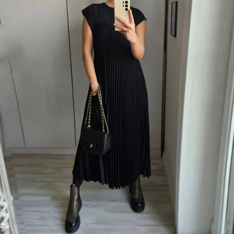 Tamara | Elegant Plisseret Maxikjole