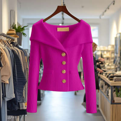 Minea™ | Blød Cardigan med Fremhævende Snit