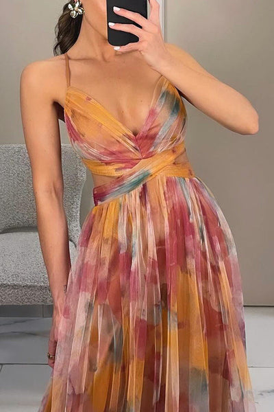Gisele | Flatterende Floral Maxi Kjole