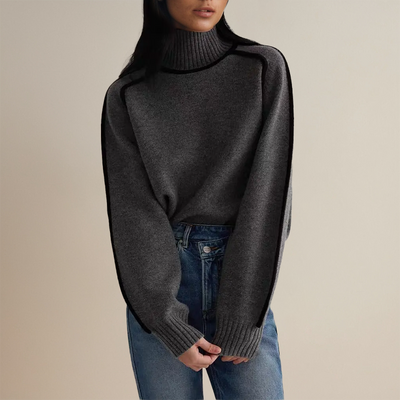 Emilie™ | Oversized Sweater med Kontrast-Syninger
