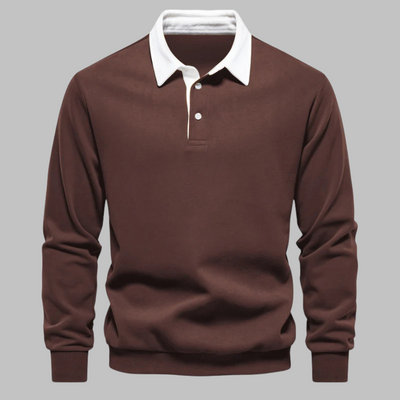 Style™ | Stilfuld afslappet polosweatshirt