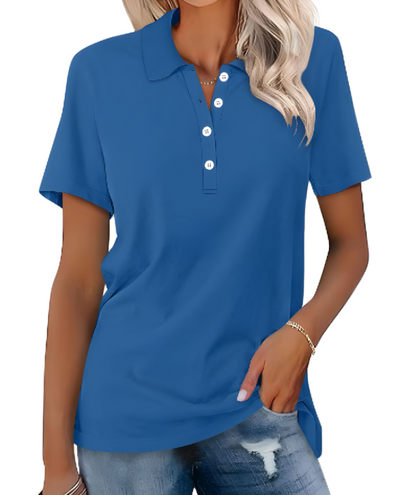 Mia™ | Komfortabel Poloshirt i Blød Bomuld