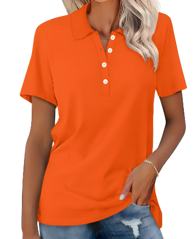 Mia™ | Komfortabel Poloshirt i Blød Bomuld