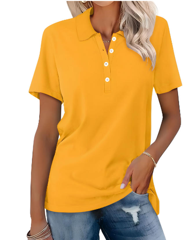 Mia™ | Komfortabel Poloshirt i Blød Bomuld