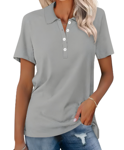 Mia™ | Komfortabel Poloshirt i Blød Bomuld