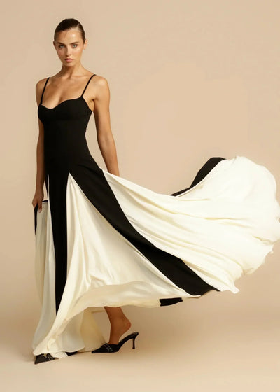 Elise | Stilfuld To-Tonet Maxi Kjole