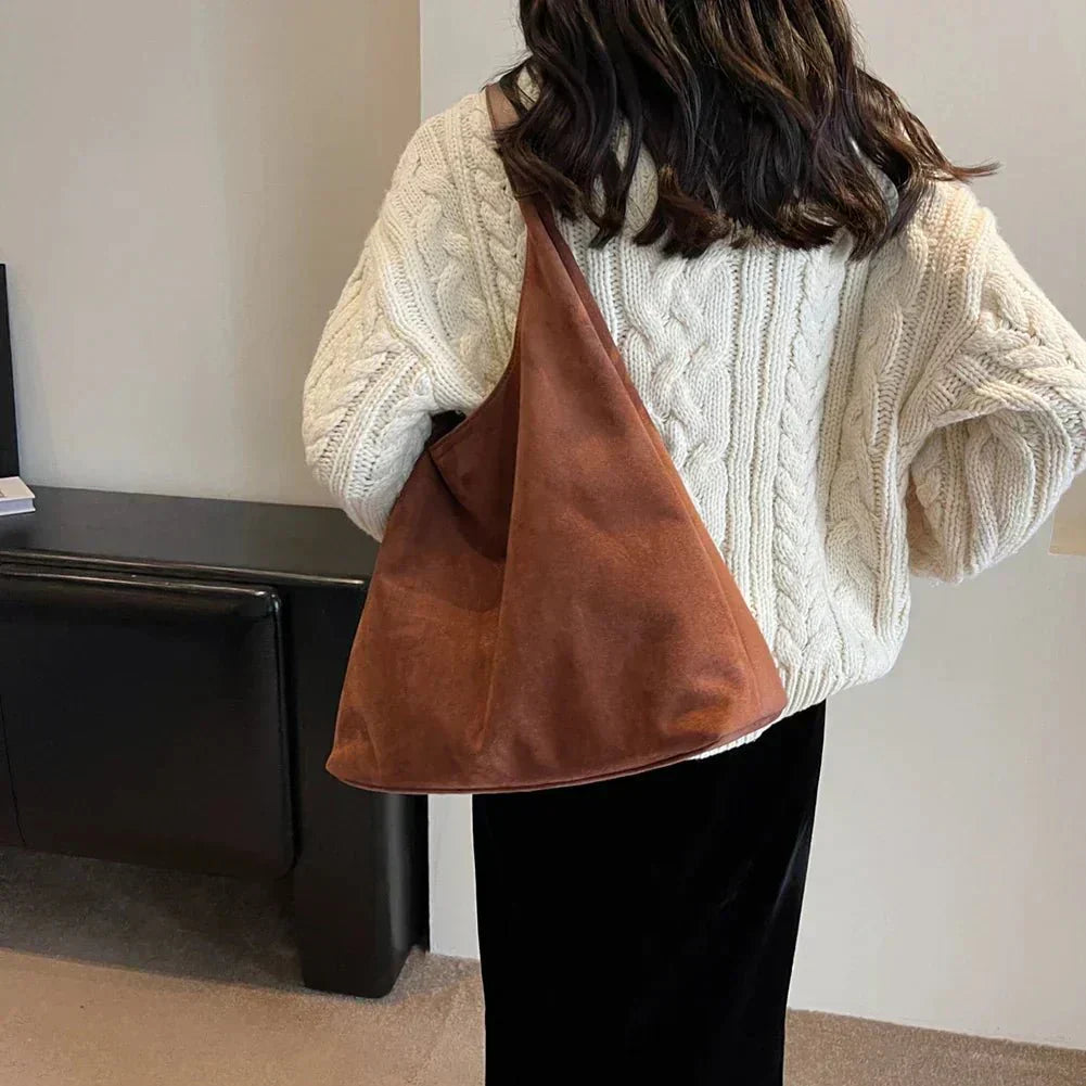 Alette | Stilfuld Ruskind Tote Taske
